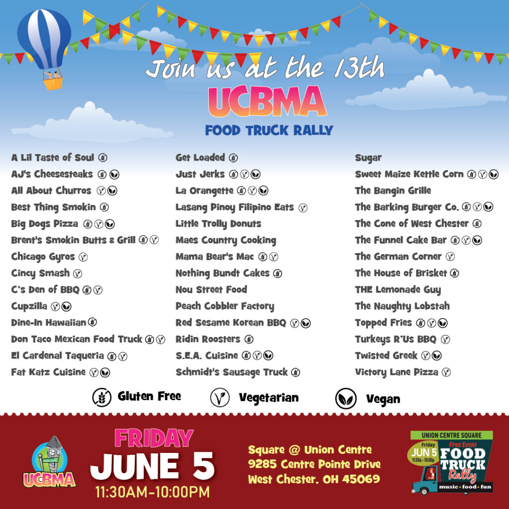2026 Food Truck Rally line-up of food trucks