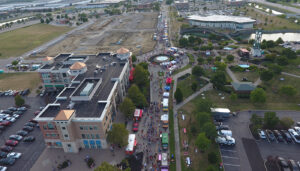 Aerial view of the Union Centre Food Truck Rally